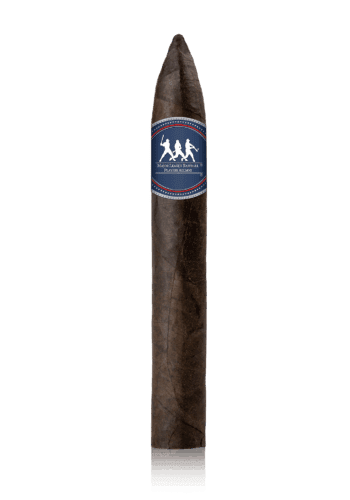 MLBPAA Major League Baseball Players Alumni Association Cigar Line by PAYNE-MASON Cigars Torpedo Maduro: 8 year aged Dominican Maduro wrapper delivers robust, complex flavors that continue all the way to the end. Hints of dark chocolate and coffee distinguish this cigar as something special.