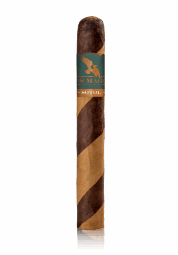 5 year aged, mild Connecticut Natural Shade Leaf with an 8 year aged Dominican Corojo Wrapper surrounding a filler blend of four different tobaccos!