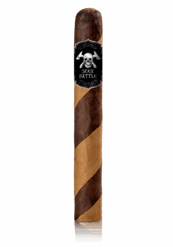 Seek Battle's Torito Barber: 5 year aged, mild Connecticut Natural Shade Leaf with an 8 year aged Dominican Corojo Wrapper surrounding a filler blend of four different tobaccos!