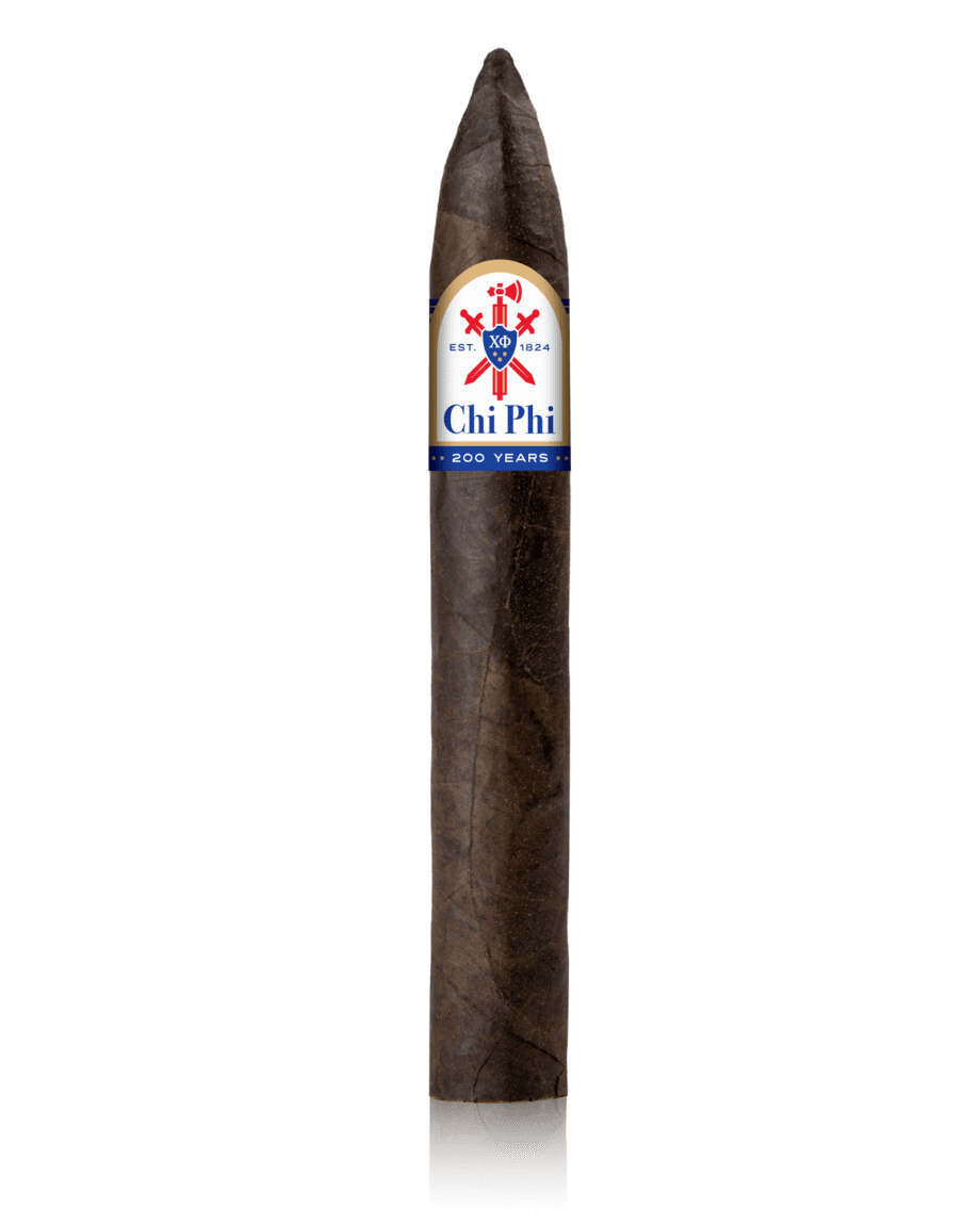Chi Phi International's Torpedo Maduro: 8 year aged Dominican Maduro wrapper delivers robust, complex flavors that continue all the way to the end. Hints of dark chocolate and coffee distinguish this cigar as something special.
