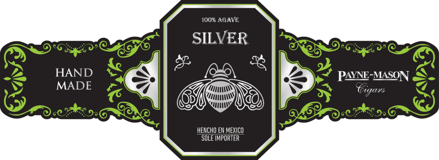 Patron Silver Cigar Band | Custom Cigar Band Label by PAYNE-MASON Cigars