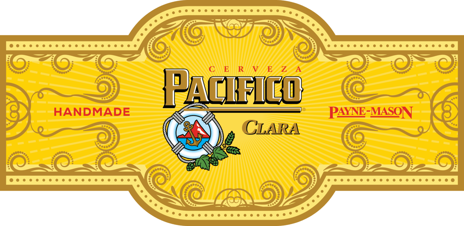 Cerveza Pacifico Cigar Band | Custom Cigar Band Label by PAYNE-MASON Cigars