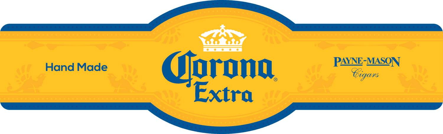 Corona Extra Cigar Band | Custom Cigar Band Label by PAYNE-MASON Cigars