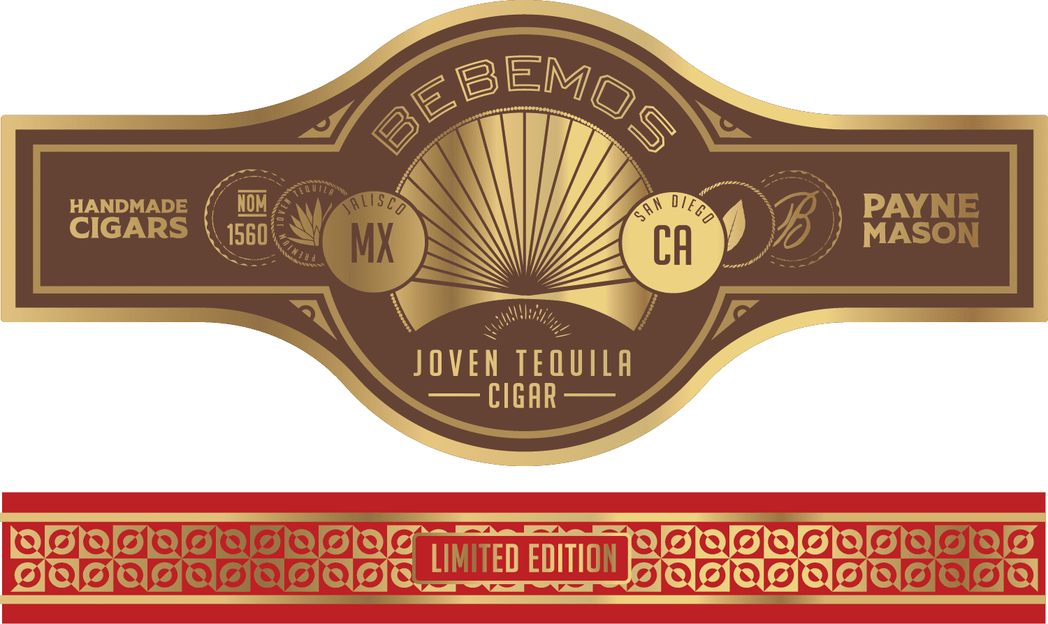 Bebemos Joven Tequila Custom Handmade Cigar Line by PAYNE-MASON
